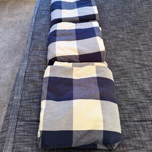 2 Pottery Barn Bryce Buffalo Check NAVY 50W x 96L Lined Drapes